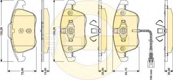 GIRLING 6117622 Комплект тормозных колодок, дисковый тормоз