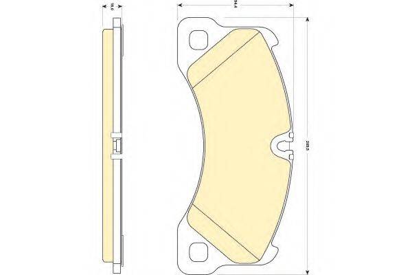 GIRLING 6117749 Комплект тормозных колодок, дисковый тормоз