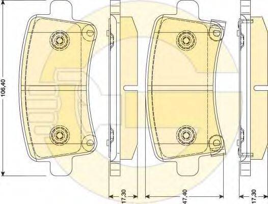 GIRLING 6117841 Комплект тормозных колодок, дисковый тормоз