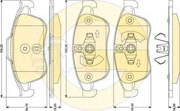 GIRLING 6117892 Комплект тормозных колодок, дисковый тормоз