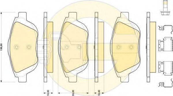 GIRLING 6118194 Комплект тормозных колодок, дисковый тормоз