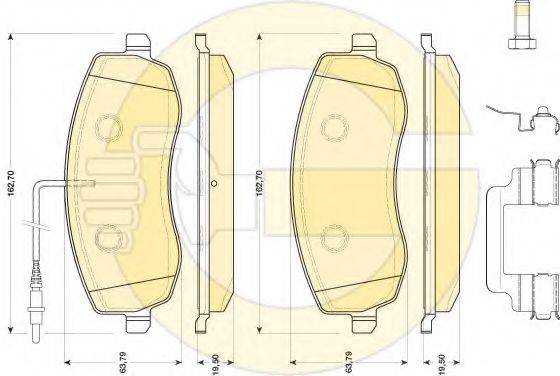 GIRLING 6118201 Комплект тормозных колодок, дисковый тормоз