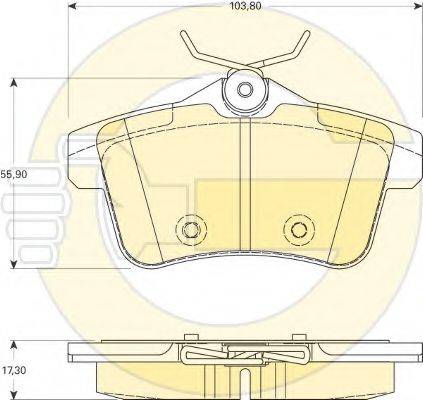 GIRLING 6118281 Комплект тормозных колодок, дисковый тормоз