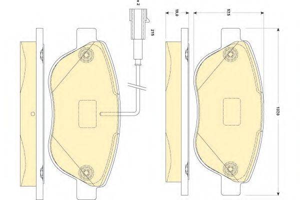 GIRLING 6118294 Комплект тормозных колодок, дисковый тормоз