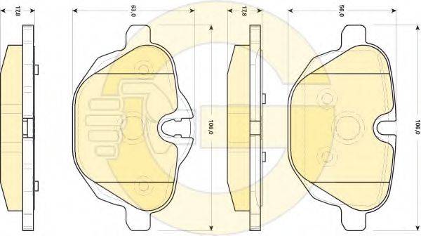 GIRLING 6118404 Комплект тормозных колодок, дисковый тормоз