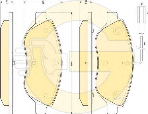 GIRLING 6118554 Комплект тормозных колодок, дисковый тормоз