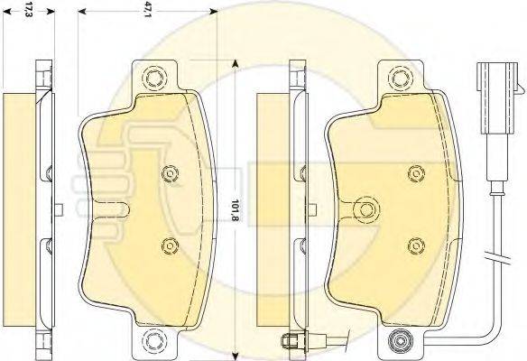 GIRLING 6118732 Комплект тормозных колодок, дисковый тормоз