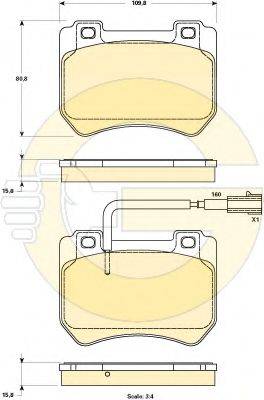 GIRLING 6119049 Комплект тормозных колодок, дисковый тормоз