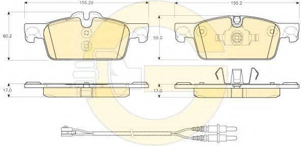 GIRLING 6119292 Комплект тормозных колодок, дисковый тормоз