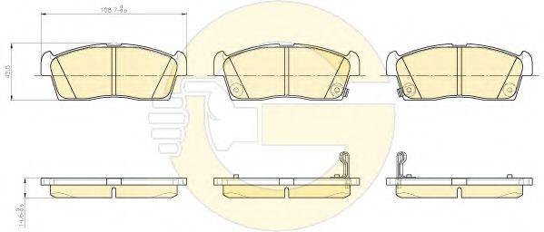 GIRLING 6119409 Комплект тормозных колодок, дисковый тормоз