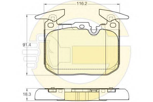 GIRLING 6119432 Комплект тормозных колодок, дисковый тормоз