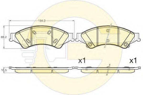 GIRLING 6120056 Комплект тормозных колодок, дисковый тормоз