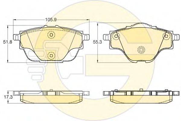 GIRLING 6120344 Комплект тормозных колодок, дисковый тормоз