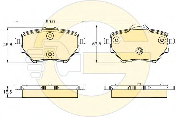 GIRLING 6120364 Комплект тормозных колодок, дисковый тормоз