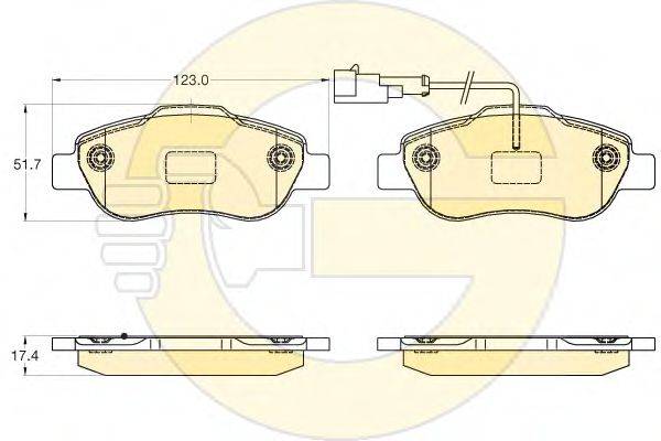 GIRLING 6120393 Комплект тормозных колодок, дисковый тормоз