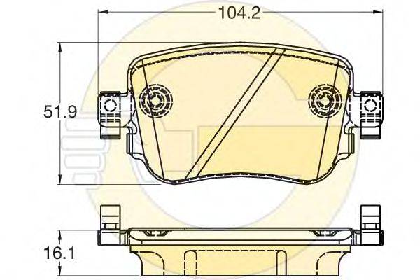 GIRLING 6120421 Комплект тормозных колодок, дисковый тормоз