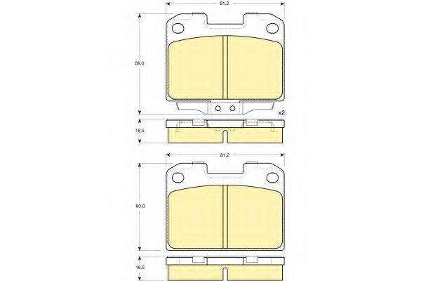 GIRLING 6131049 Комплект тормозных колодок, дисковый тормоз