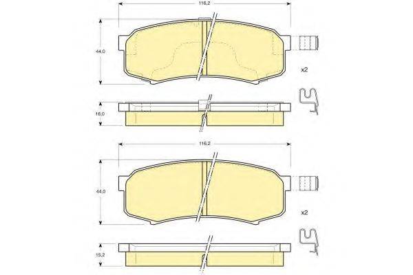 GIRLING 6131109 Комплект тормозных колодок, дисковый тормоз