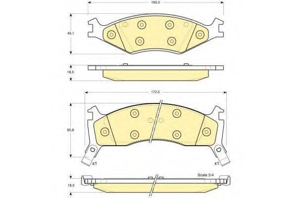 GIRLING 6131235 Комплект тормозных колодок, дисковый тормоз