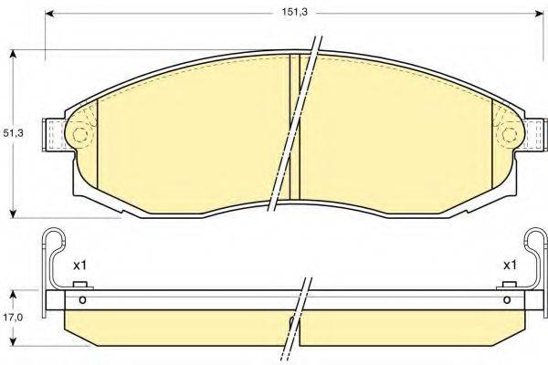 GIRLING 6131249 Комплект тормозных колодок, дисковый тормоз