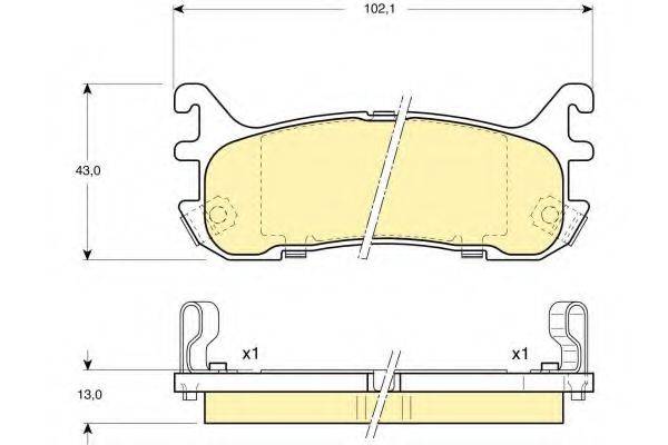 GIRLING 6131299 Комплект тормозных колодок, дисковый тормоз