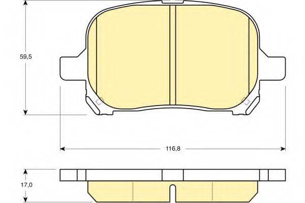 GIRLING 6131529 Комплект тормозных колодок, дисковый тормоз