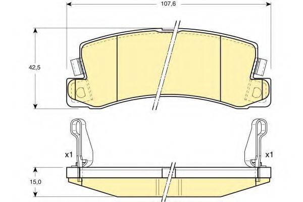 GIRLING 6131649 Комплект тормозных колодок, дисковый тормоз