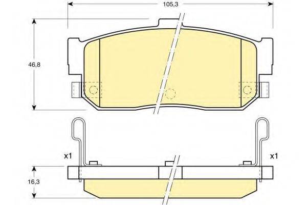 GIRLING 6131819 Комплект тормозных колодок, дисковый тормоз