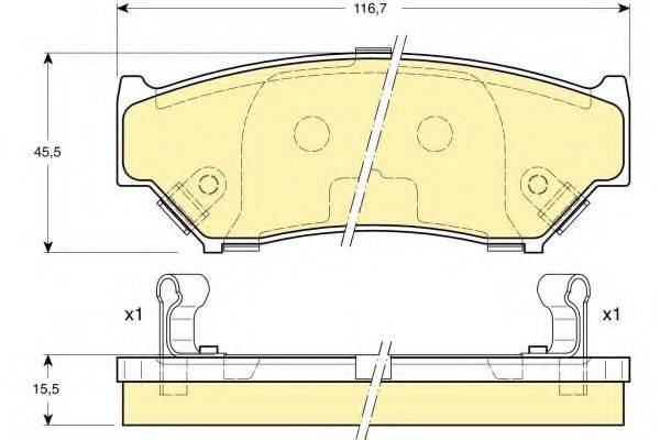 GIRLING 6131829 Комплект тормозных колодок, дисковый тормоз