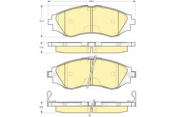 GIRLING 6132169 Комплект тормозных колодок, дисковый тормоз