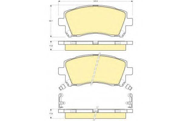 GIRLING 6132179 Комплект тормозных колодок, дисковый тормоз