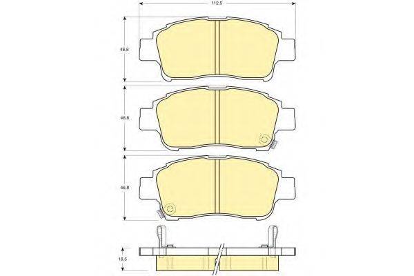 GIRLING 6132189 Комплект тормозных колодок, дисковый тормоз