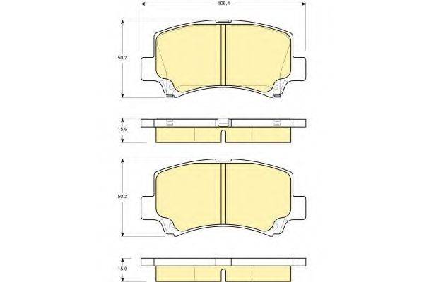 GIRLING 6132219 Комплект тормозных колодок, дисковый тормоз