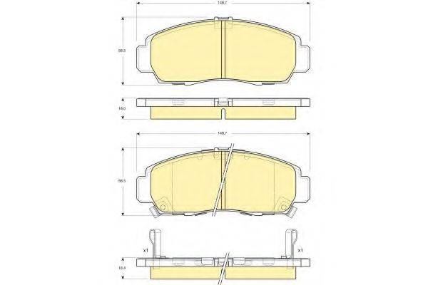 GIRLING 6132409 Комплект тормозных колодок, дисковый тормоз