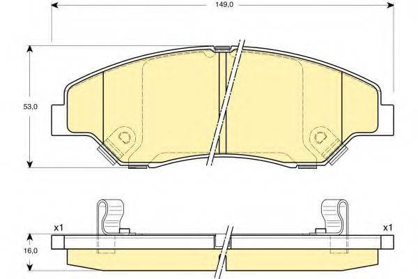 GIRLING 6132419 Комплект тормозных колодок, дисковый тормоз