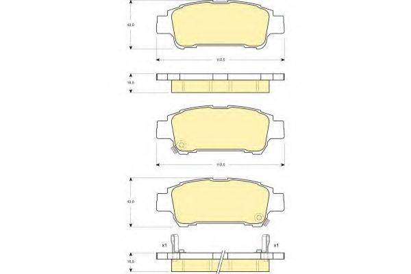 GIRLING 6132499 Комплект тормозных колодок, дисковый тормоз