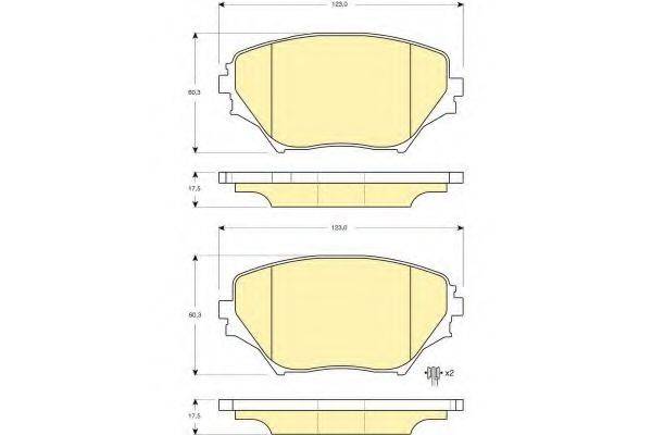 GIRLING 6132519 Комплект тормозных колодок, дисковый тормоз