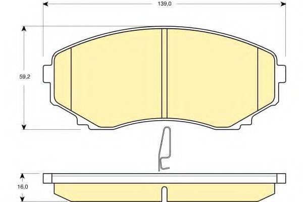 GIRLING 6132559 Комплект тормозных колодок, дисковый тормоз