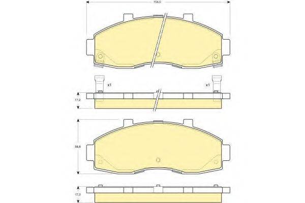 GIRLING 6132639 Комплект тормозных колодок, дисковый тормоз