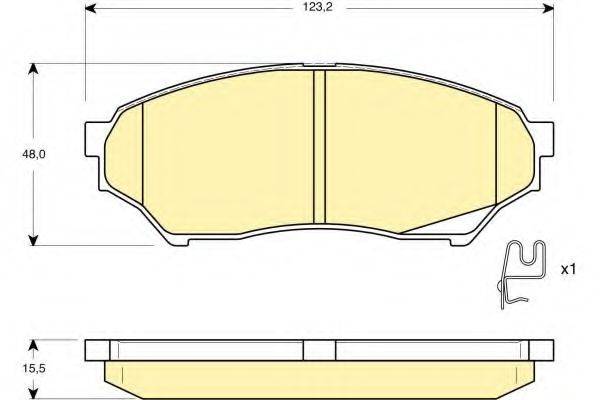 GIRLING 6132709 Комплект тормозных колодок, дисковый тормоз