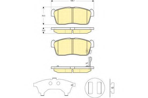 GIRLING 6132769 Комплект тормозных колодок, дисковый тормоз