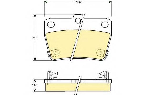 GIRLING 6132799 Комплект тормозных колодок, дисковый тормоз