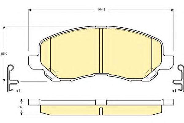 GIRLING 6132879 Комплект тормозных колодок, дисковый тормоз