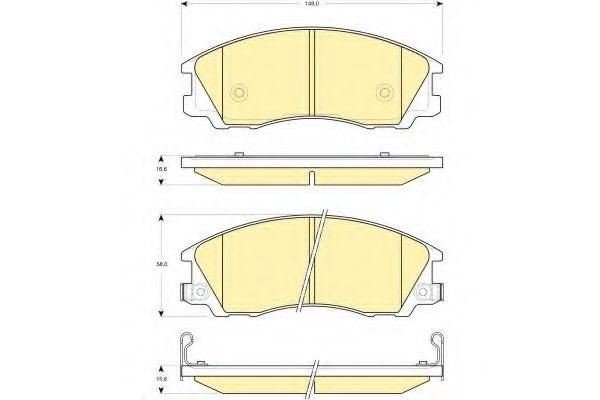 GIRLING 6132999 Комплект тормозных колодок, дисковый тормоз