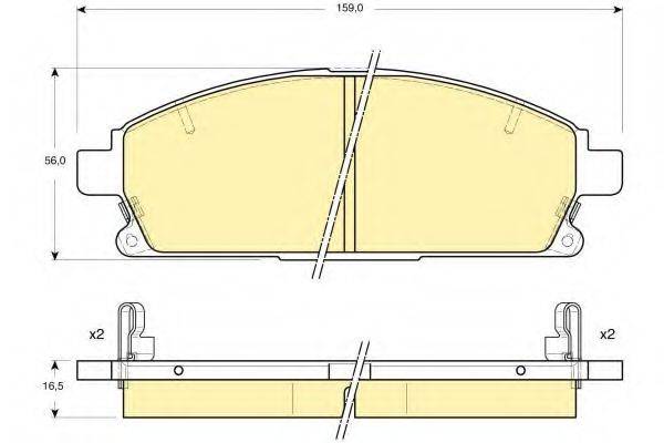 GIRLING 6133129 Комплект тормозных колодок, дисковый тормоз