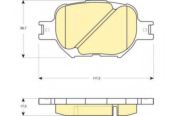 GIRLING 6133169 Комплект тормозных колодок, дисковый тормоз