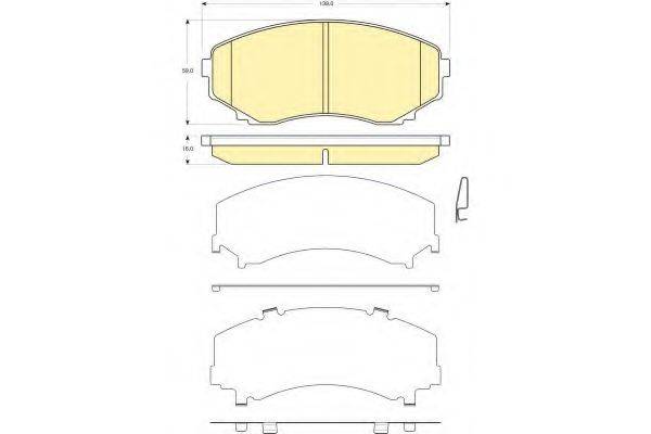 GIRLING 6133269 Комплект тормозных колодок, дисковый тормоз
