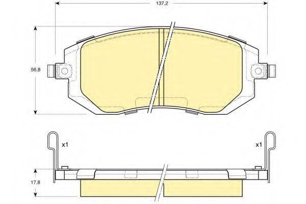 GIRLING 6133289 Комплект тормозных колодок, дисковый тормоз