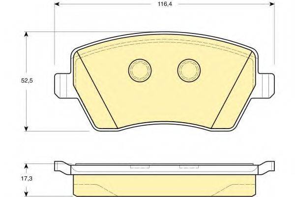 GIRLING 6133321 Комплект тормозных колодок, дисковый тормоз