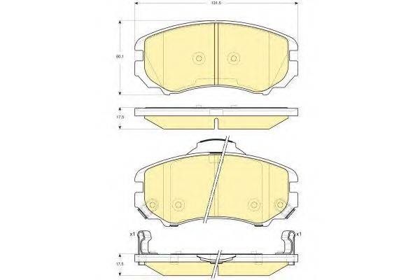 GIRLING 6133529 Комплект тормозных колодок, дисковый тормоз